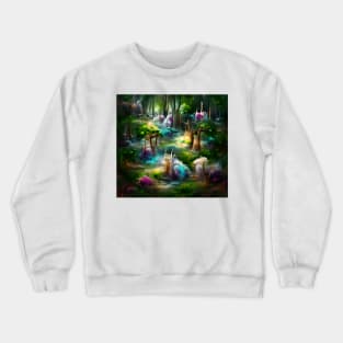 Elven Fantasy Conceptualized Forest Crewneck Sweatshirt
